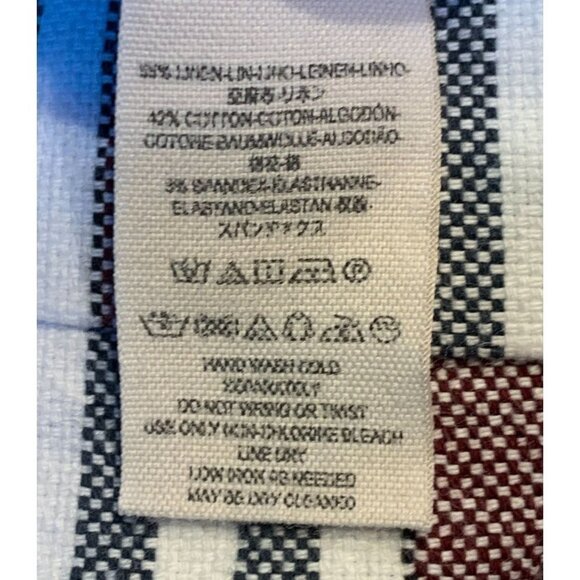 Free People Linen Cropped Pants Mod Stripe Women's Size 4 Red, White, Blue - Picture 7 of 8